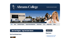Desktop Screenshot of abramscollege.com