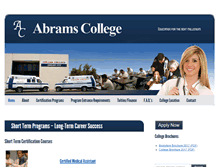 Tablet Screenshot of abramscollege.com